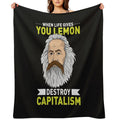 KARL MARX Destroy Capitalism Multi-functional Throw Blanket