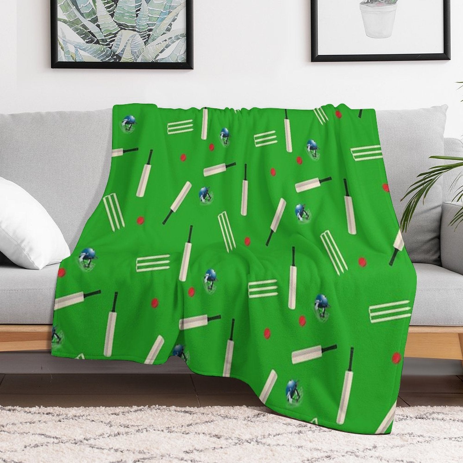 Cricket Pattern Shrink-resistant Throw Blanket