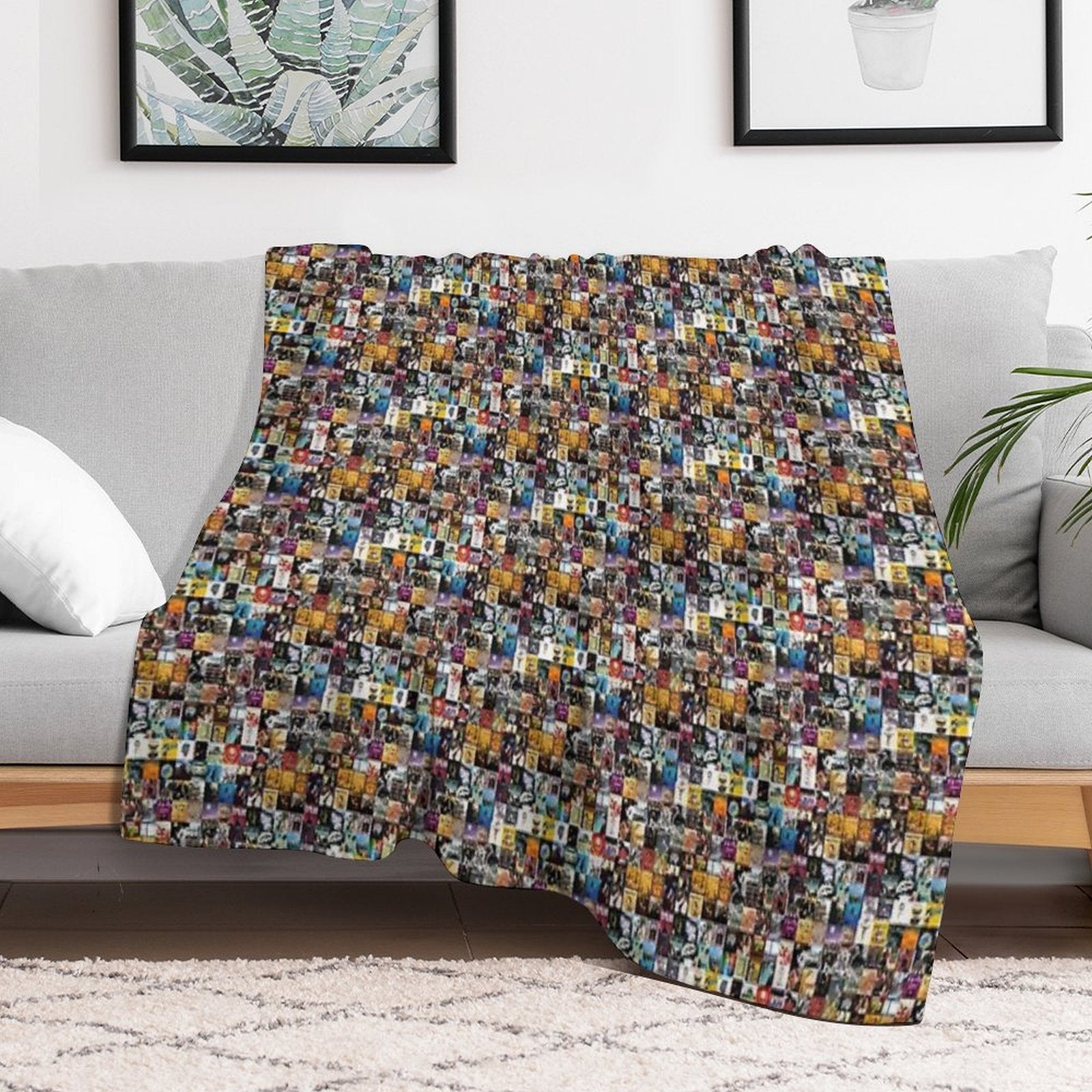 Music Cover Montage Old Lightweight Throw Blanket