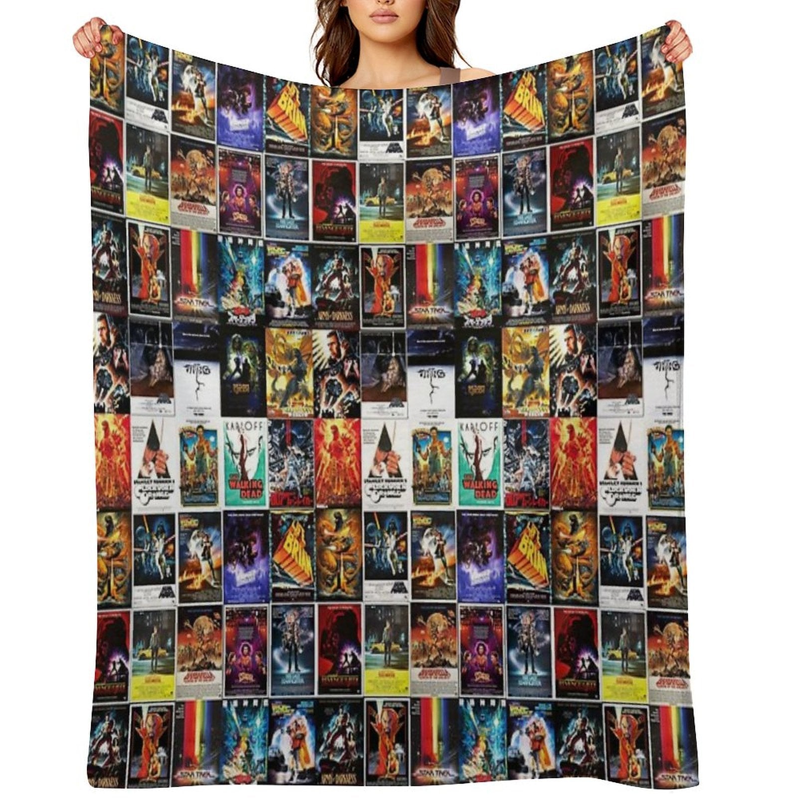 25 Iconic Movies, Movie Poster Collage , Man Cave Poster, Movie Lover Gift Compact Throw Blanket
