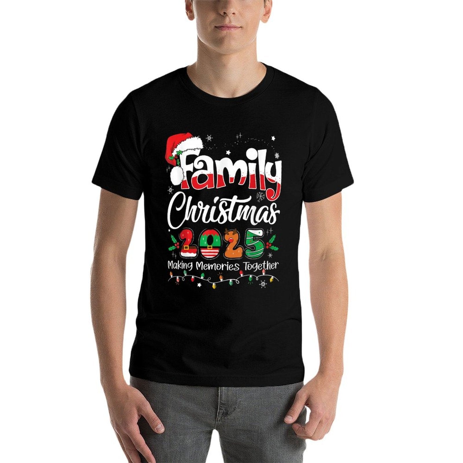 Family Christmas 2025 Matching Family Christmas Xmas  Tagless Design T-Shirt
