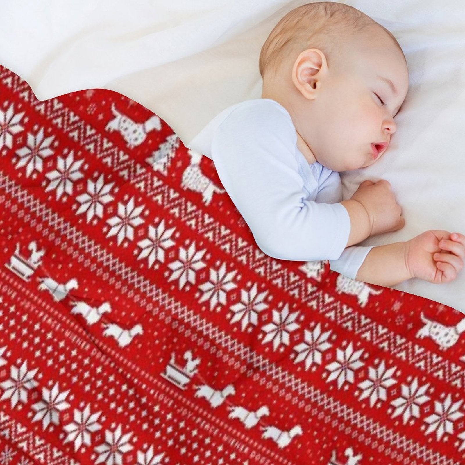 Dachshunds Christmas Sweater Pattern Travel-friendly Throw Blanket