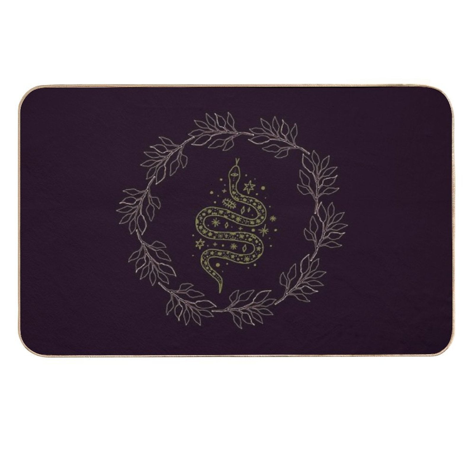 Green Witch Serpent And Wreath  Multi-Purpose Bath Mat