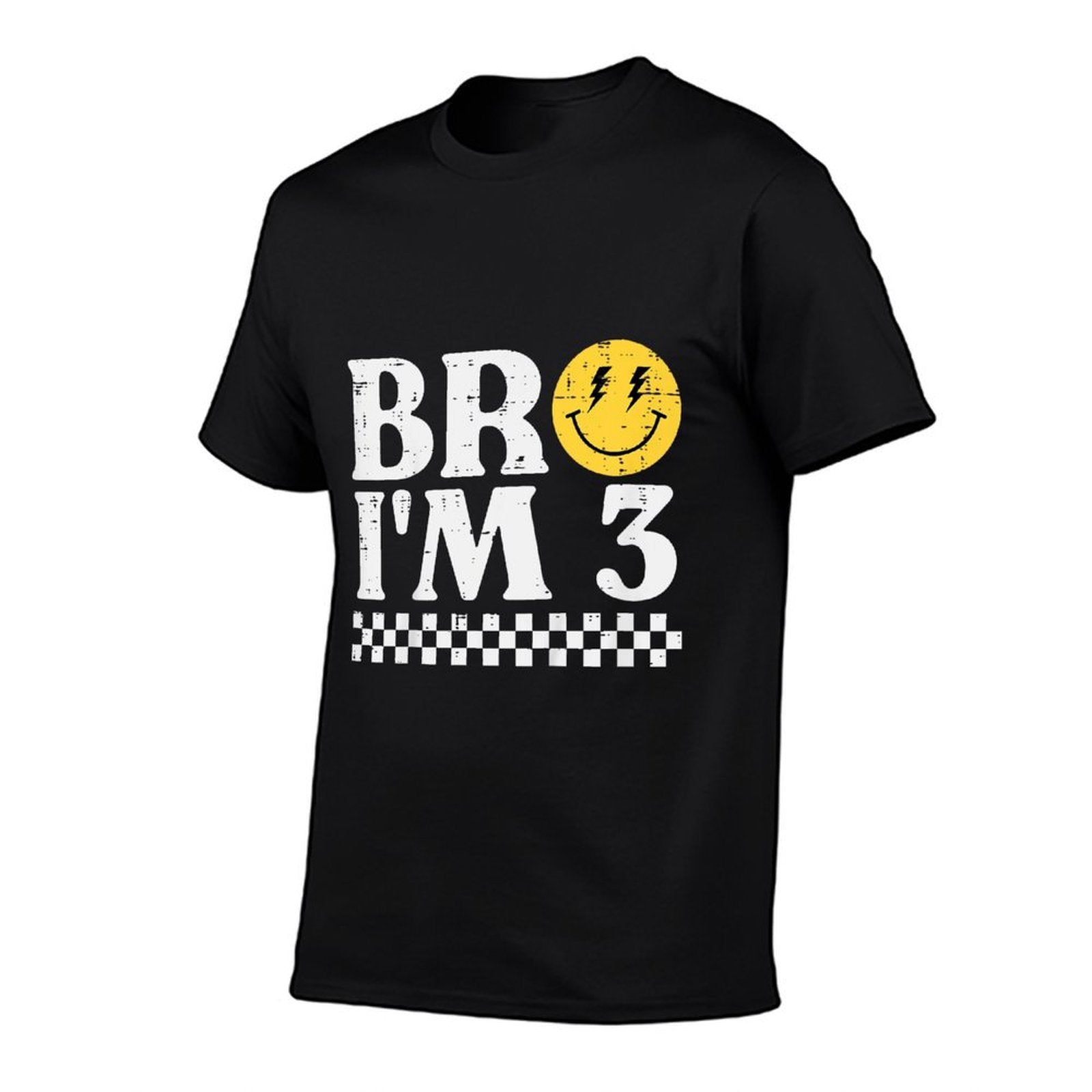 3rd Birthday Bro Im 3 Smile Retro Groovy Boys Girls Kids  Lightweight T-Shirt
