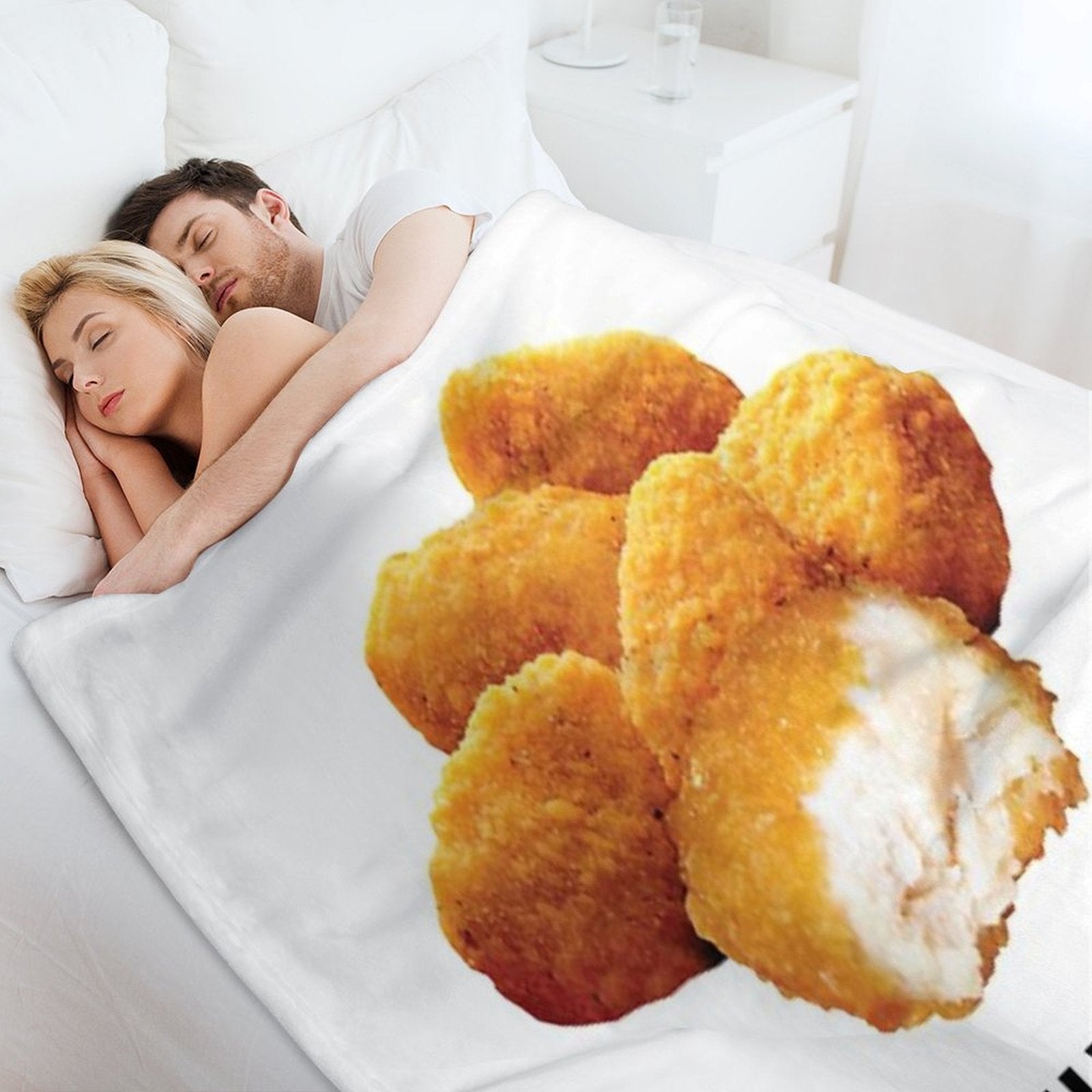 Chicken Nuggets  My Only Love Plush Throw Blanket