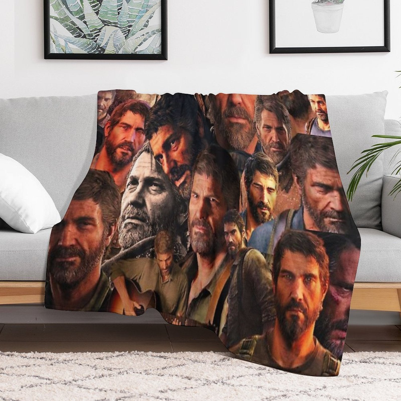 Last of Us Joel Collage Velvety-soft Throw Blanket