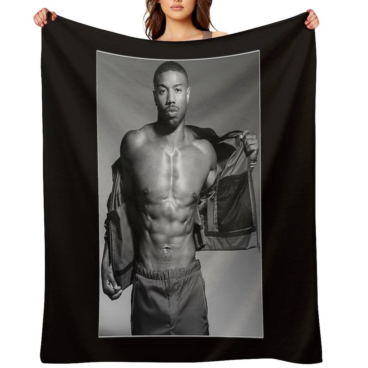 Michael B Jordan Fan Art & Merch Essential T-Shirt Gift-ready Throw Blanket
