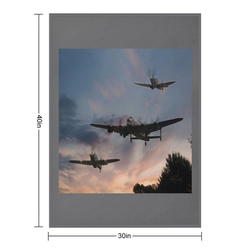 BBMF Low Pass at Sunset Multi-functional Throw Blanket
