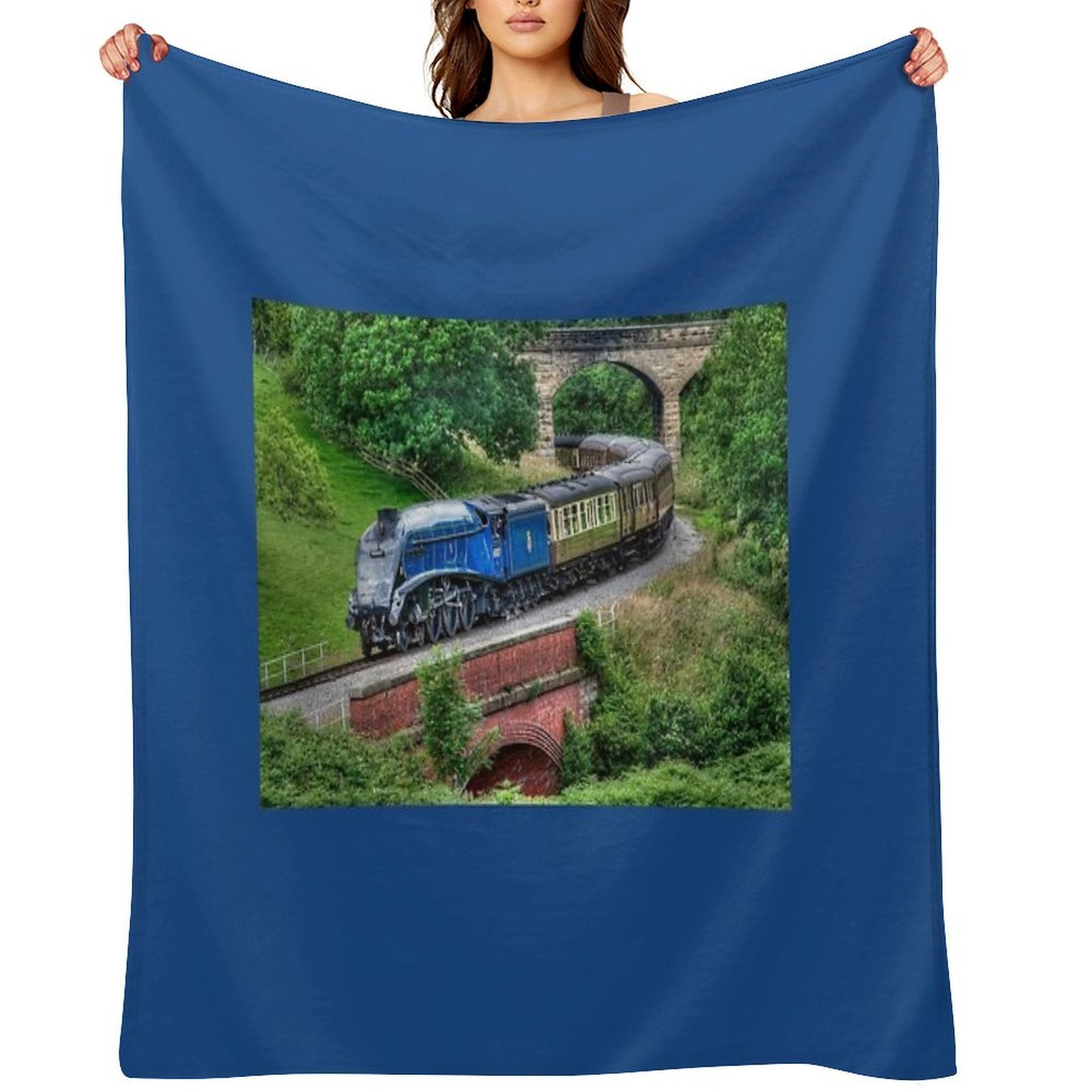 60007 Sir Nigel Gresley Locomotive Plush Throw Blanket