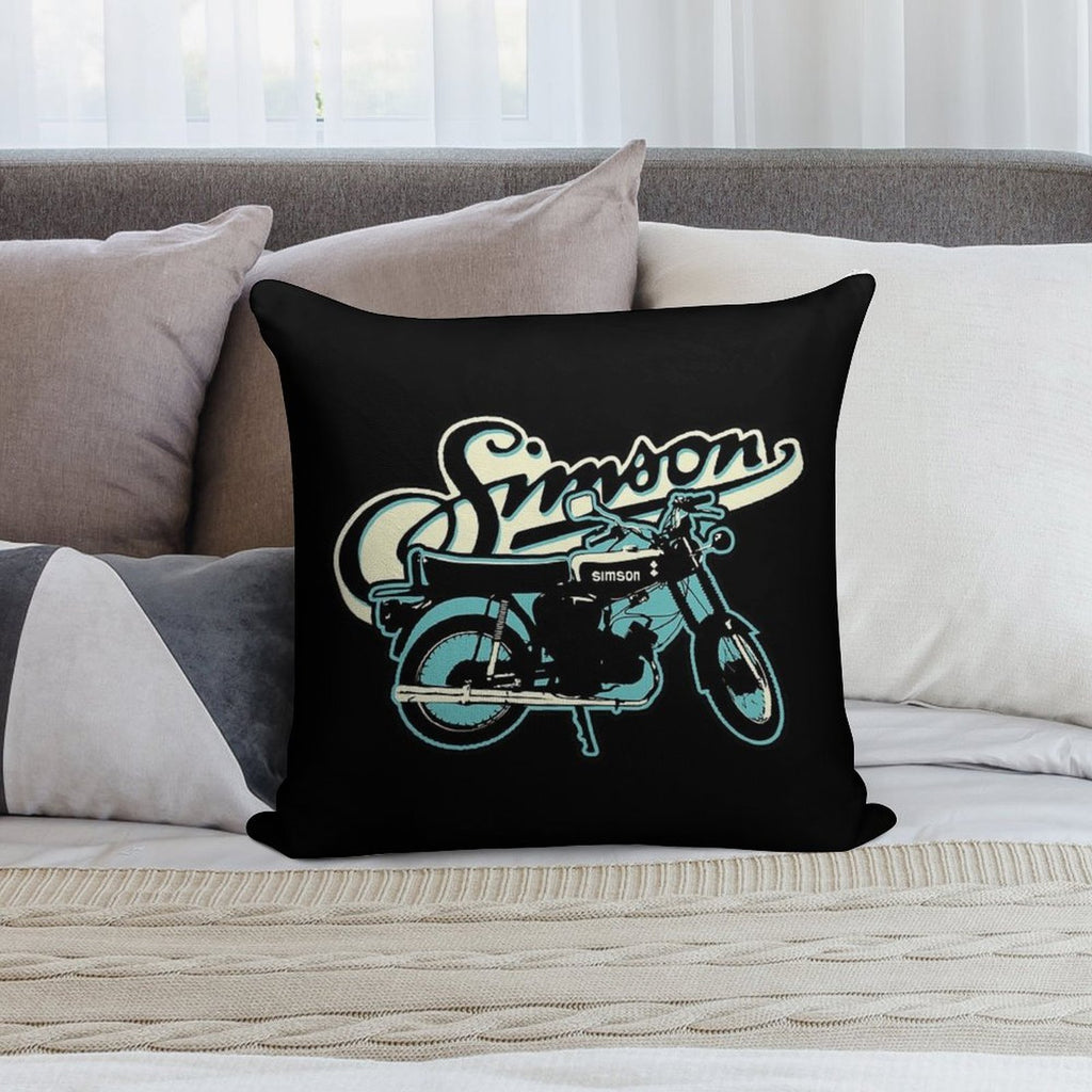 S51 Moped Drivers And GDR Fans. Soft Reinforced Edging Throw Pillow
