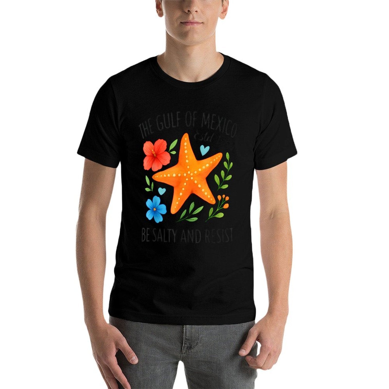 Gulf of Mexico Estd 1550 Be Salty And Resist Starfish Women  Polyester Blend T-Shirt