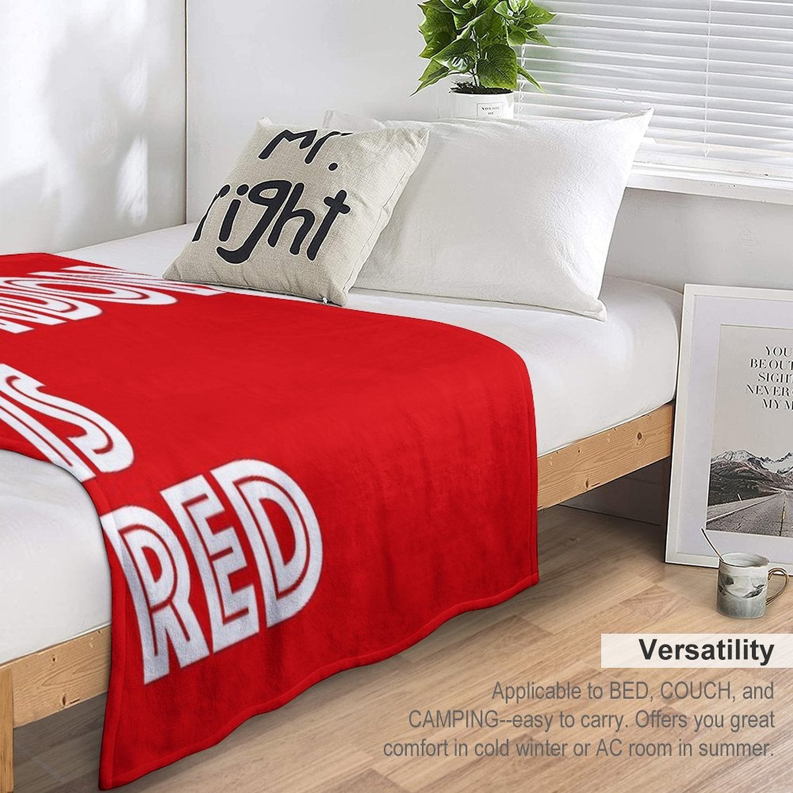North London Is Red Machine-washable Throw Blanket