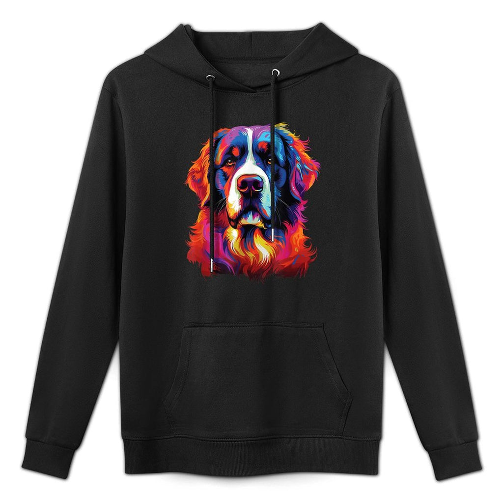 Watercolor Colorful St. Bernard Dog Moisture-Wicking Hoodie
