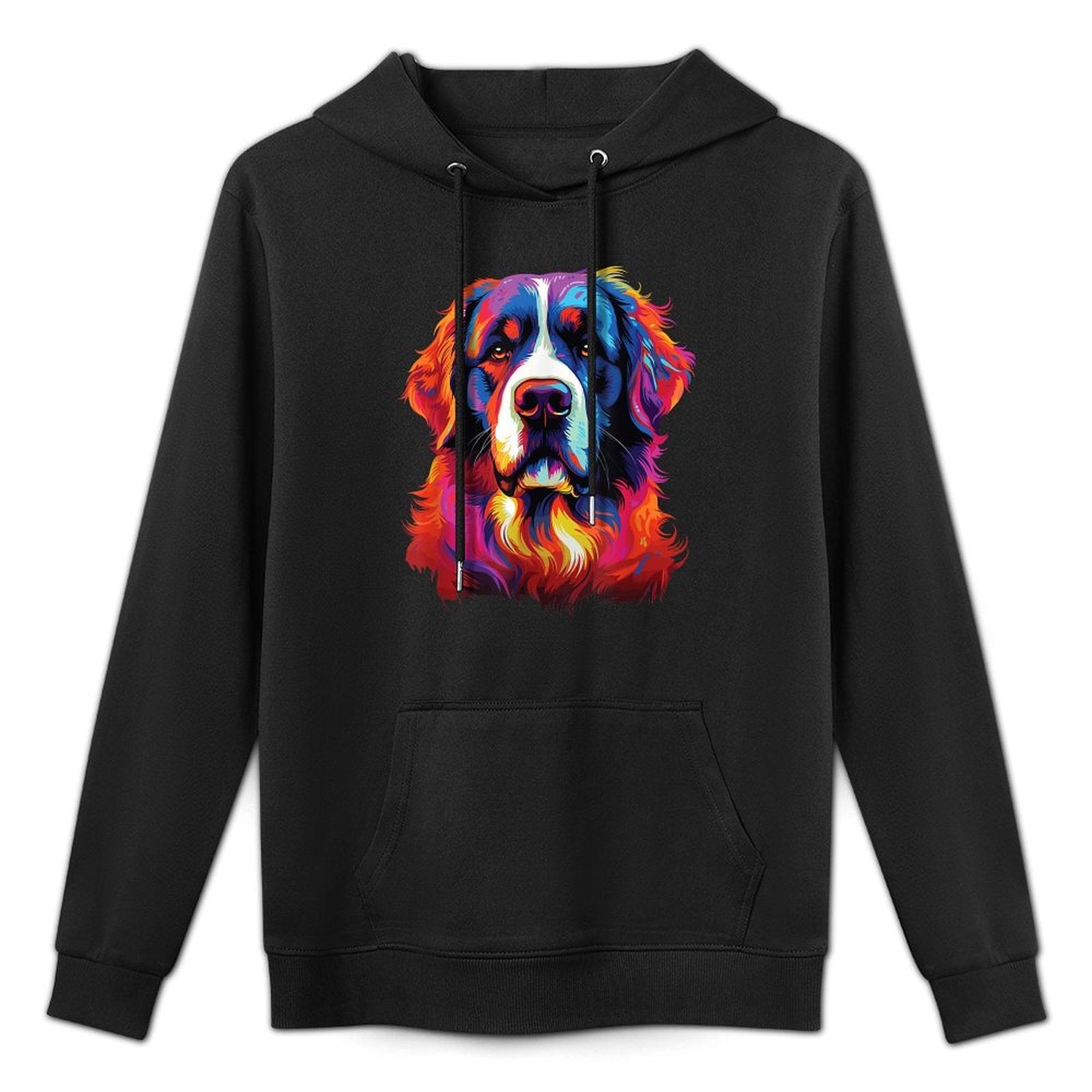 Watercolor Colorful St. Bernard Dog Moisture-Wicking Hoodie