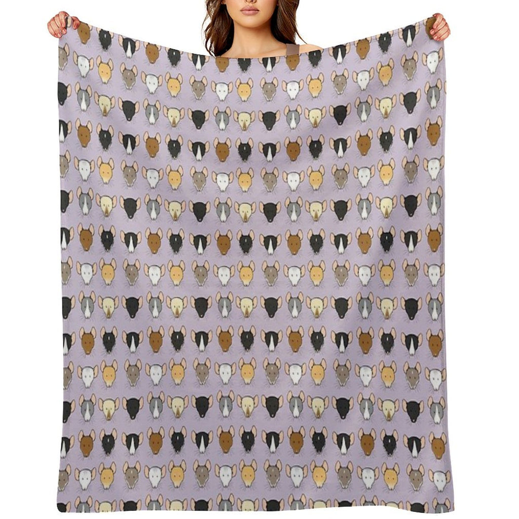 Ratty Faces Lightweight Throw Blanket