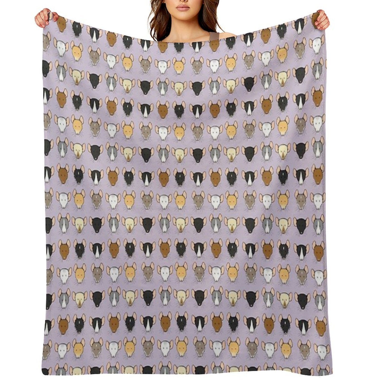 Ratty Faces Lightweight Throw Blanket