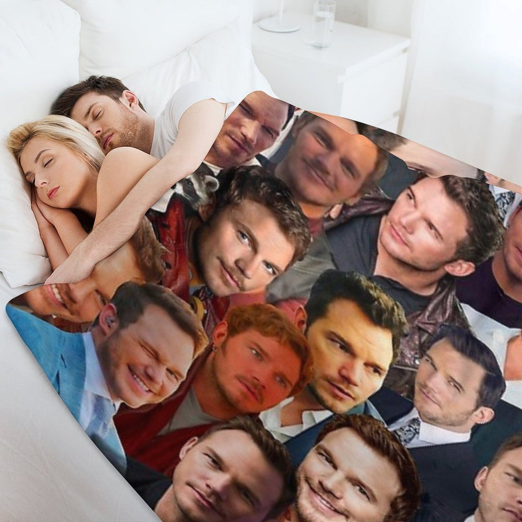 Chris Pratt Photo Collage Versatility Throw Blanket