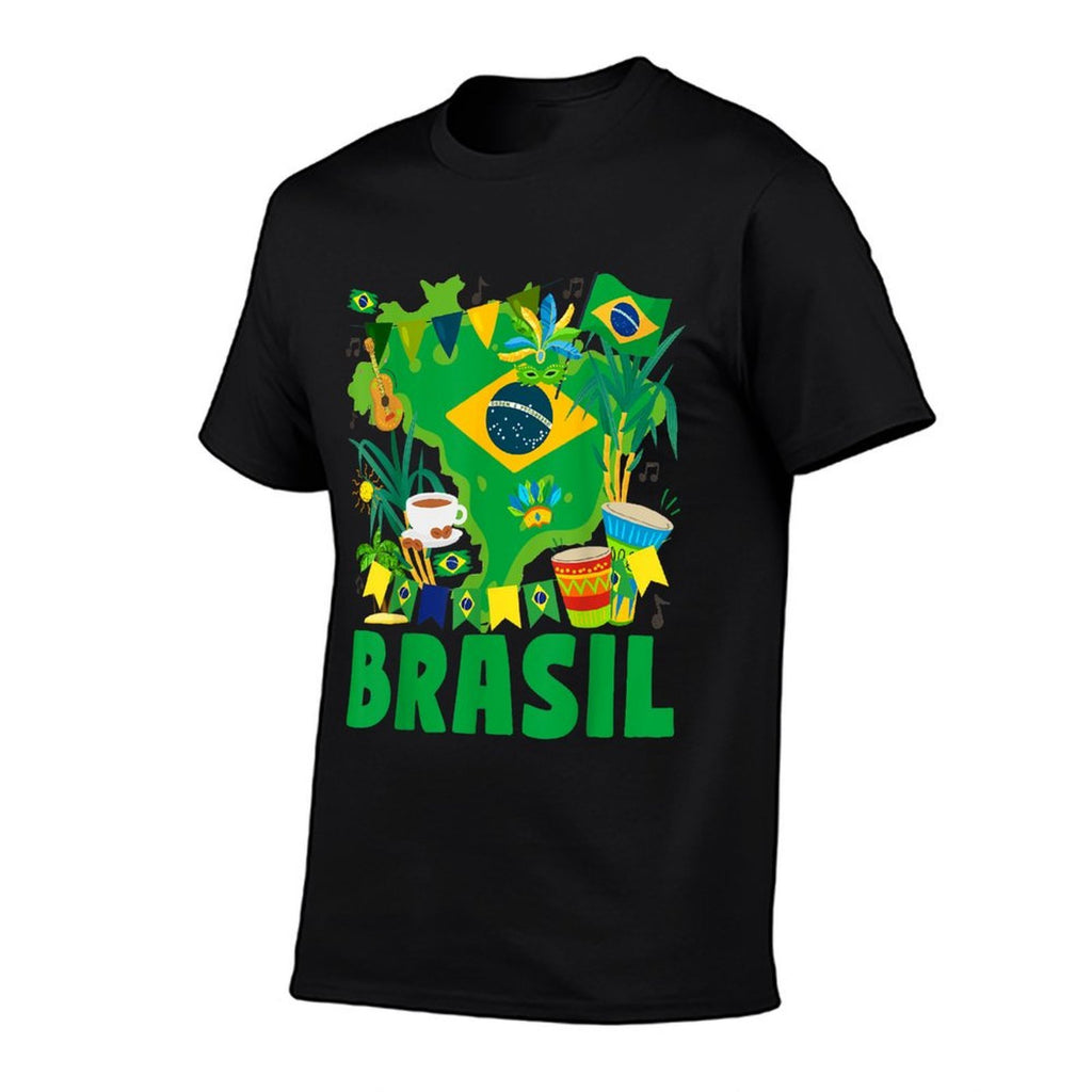 Brasil Flag Outfit Idea For Kids Brazil & Brazilian Flag  Eco-friendly Material T-Shirt