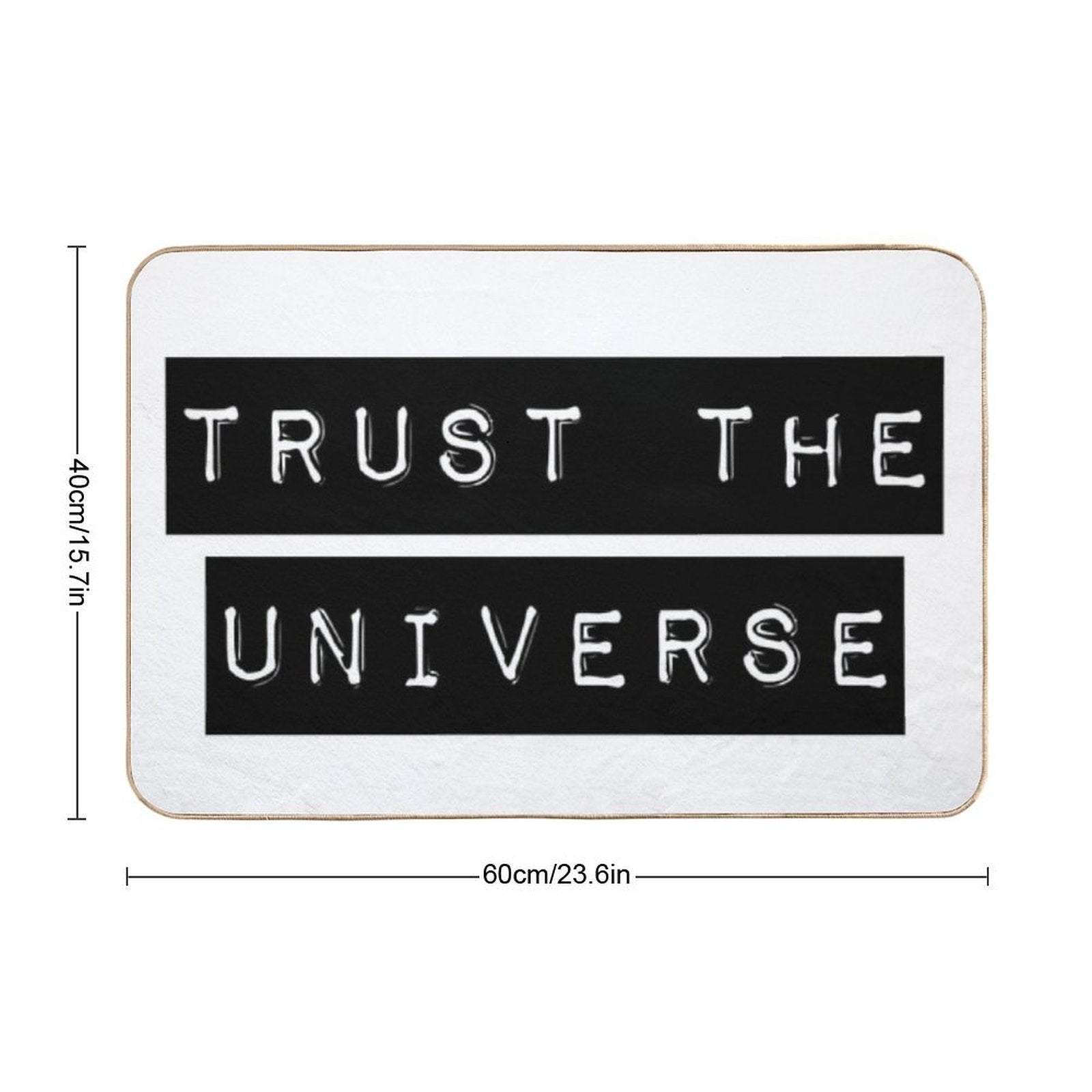 Trust The Universe Minimalistic  Anti-Trip Bath Mat