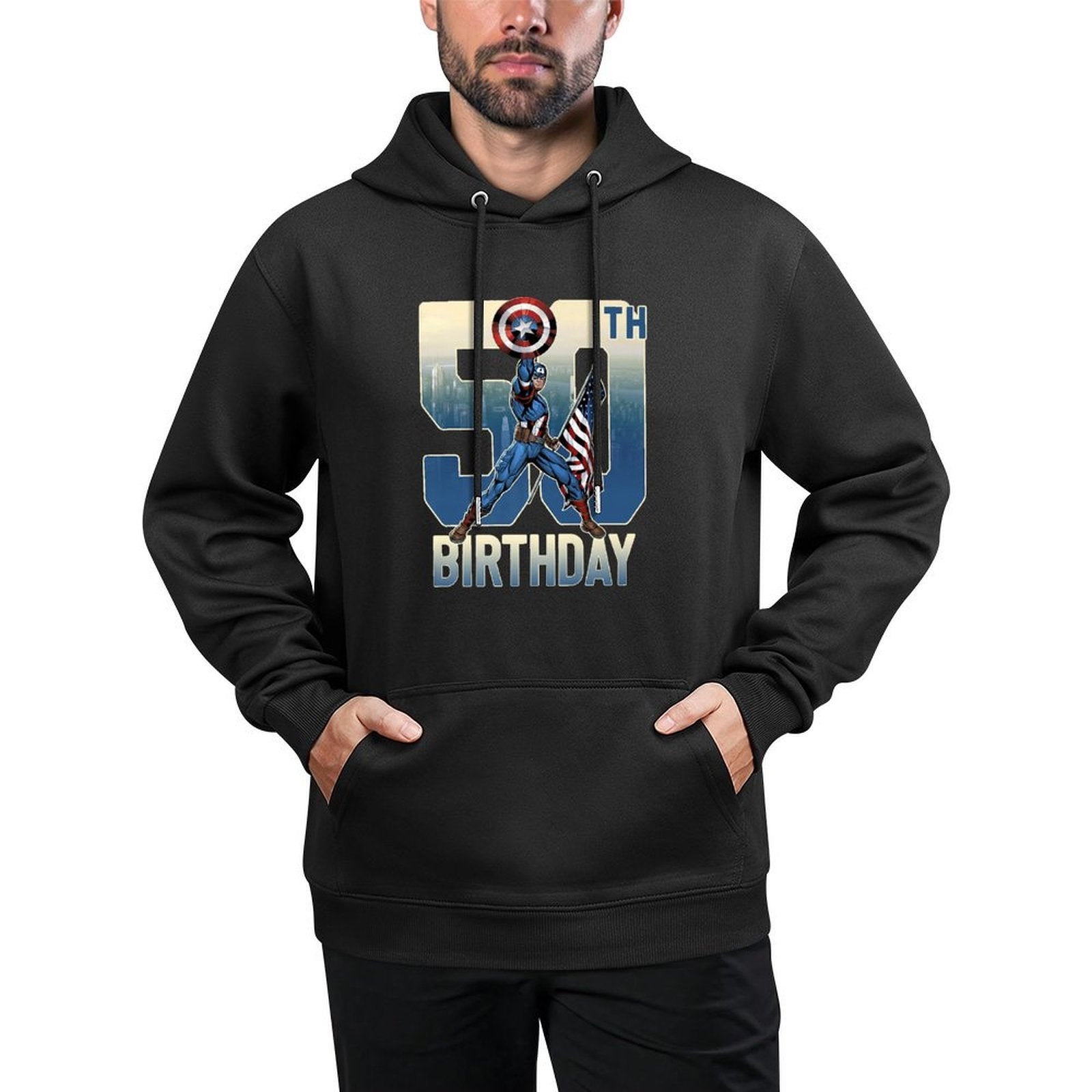 Marvel Captain America 50th Birthday Premium Premium Pilling-Resistant Hoodie