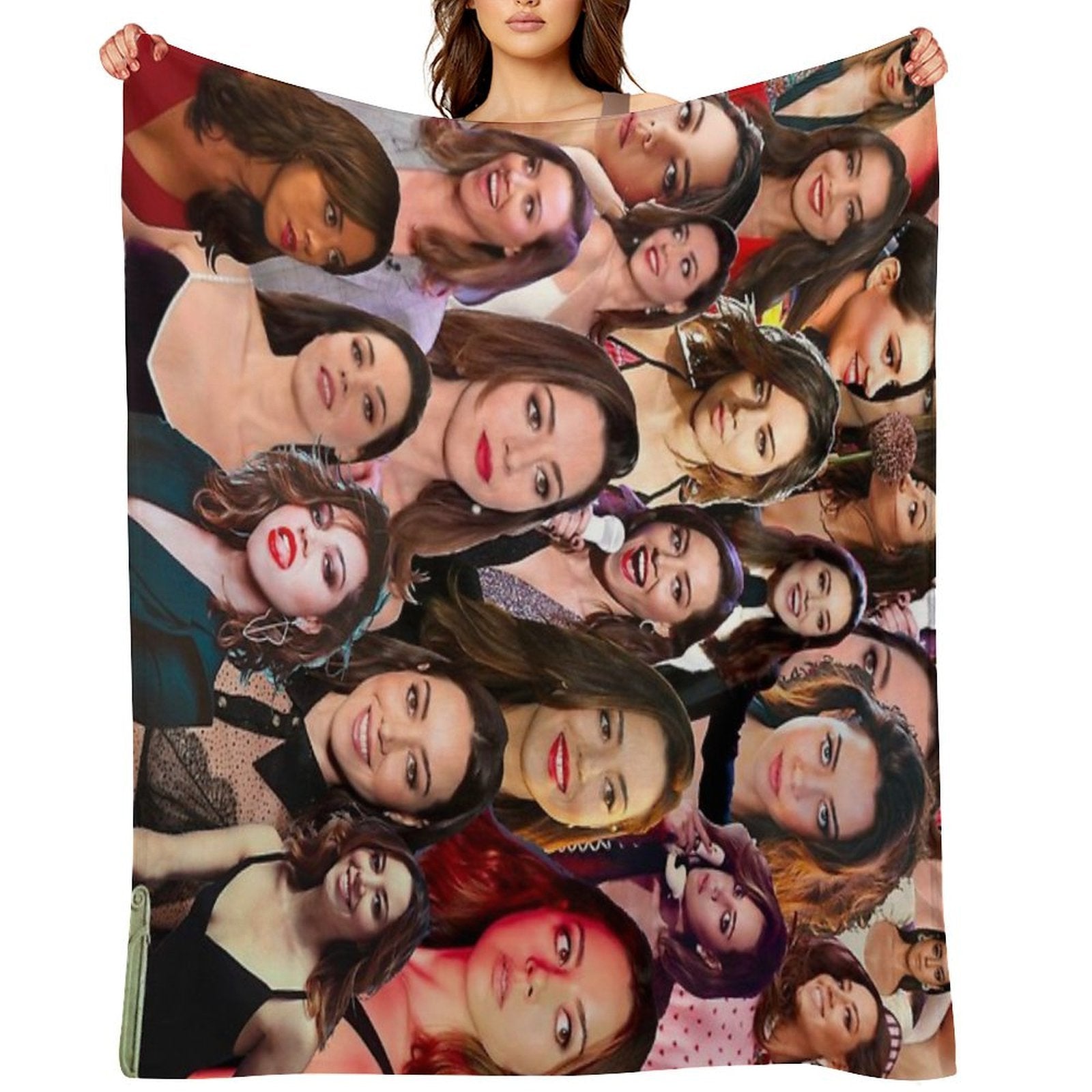 Aubrey Plaza Photo Collage Versatility Throw Blanket