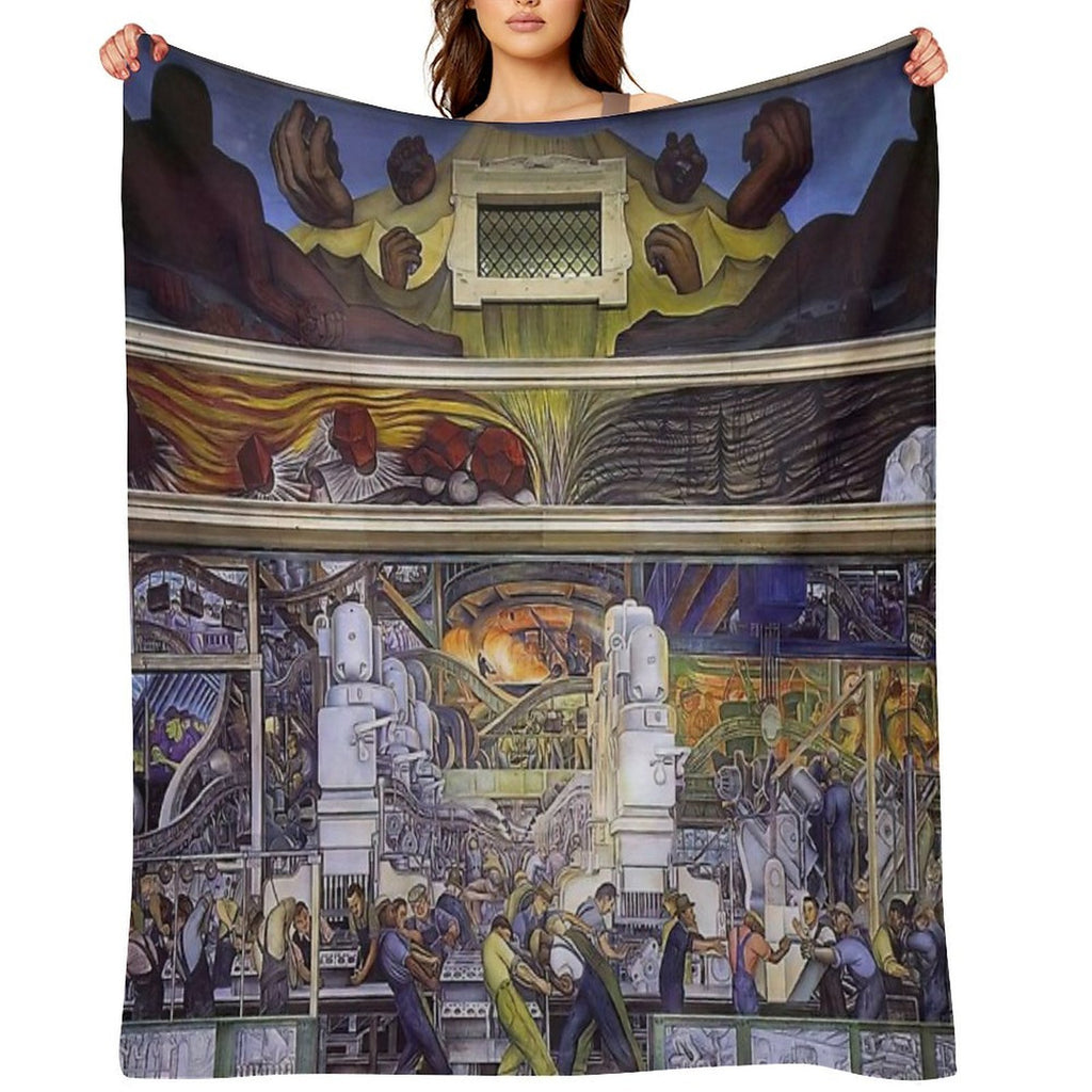 Diego Rivera Famous Paintings Compact Throw Blanket