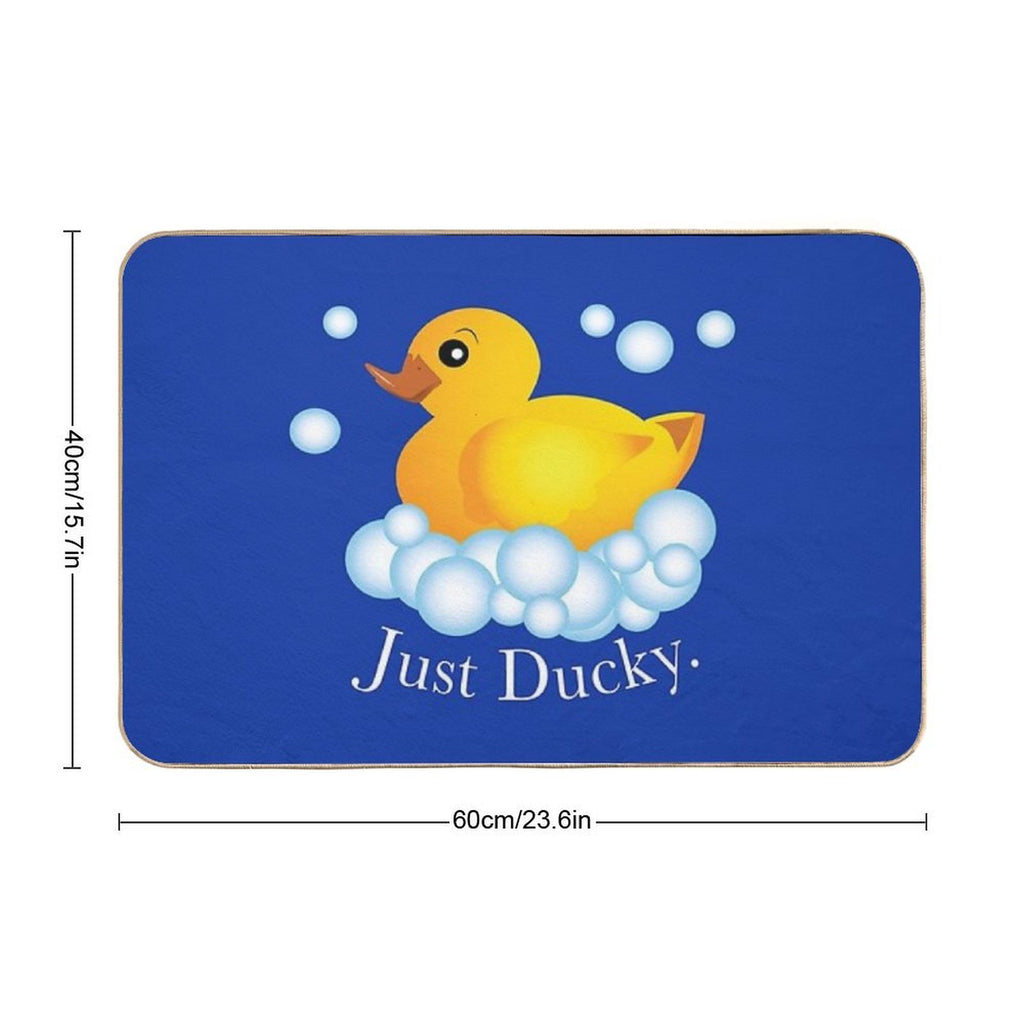 Just Ducky Rubber Duck And Bubbles Design  Odorless Bath Mat