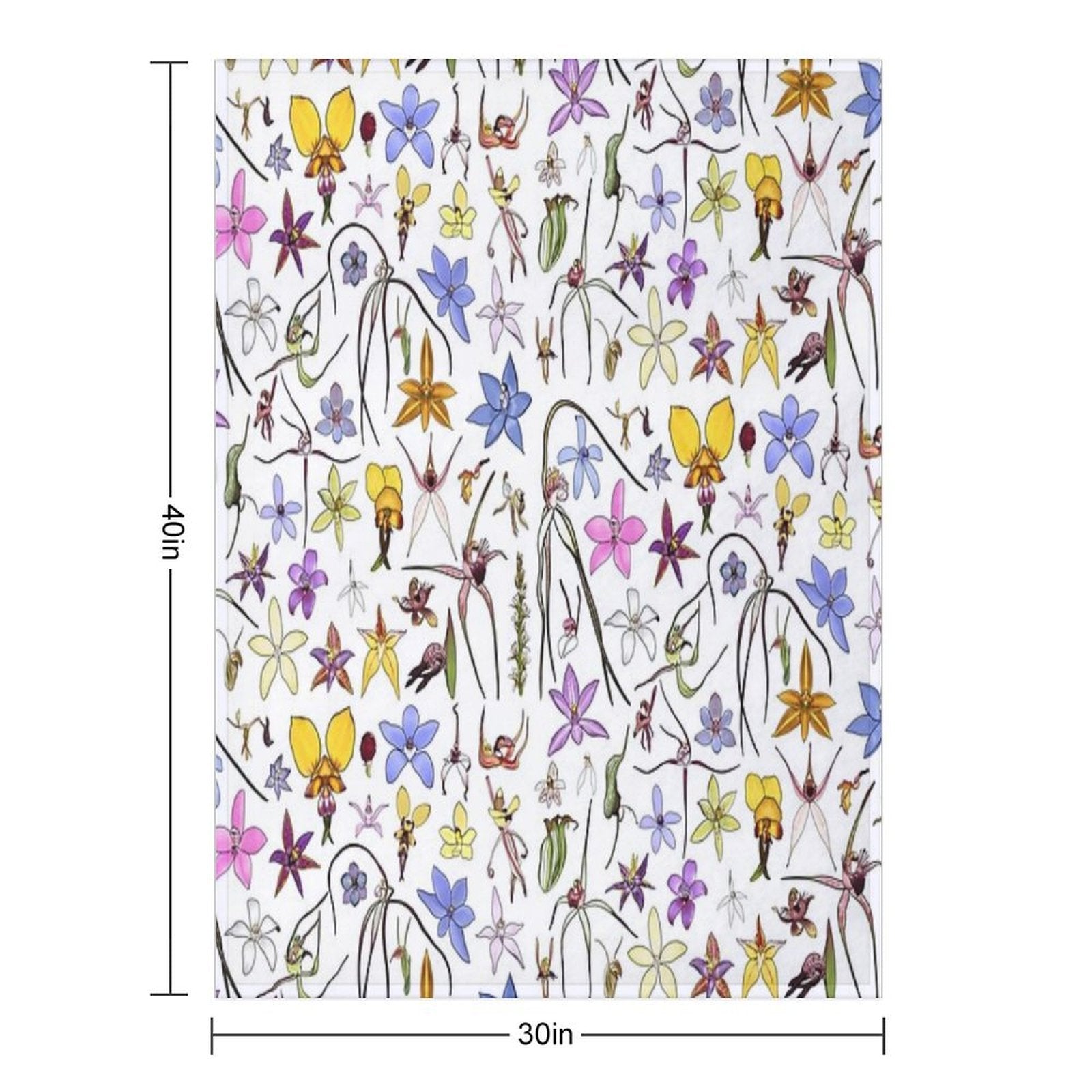 Australian Orchids Versatility Throw Blanket