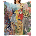 Life Collage Wrinkle-free Throw Blanket