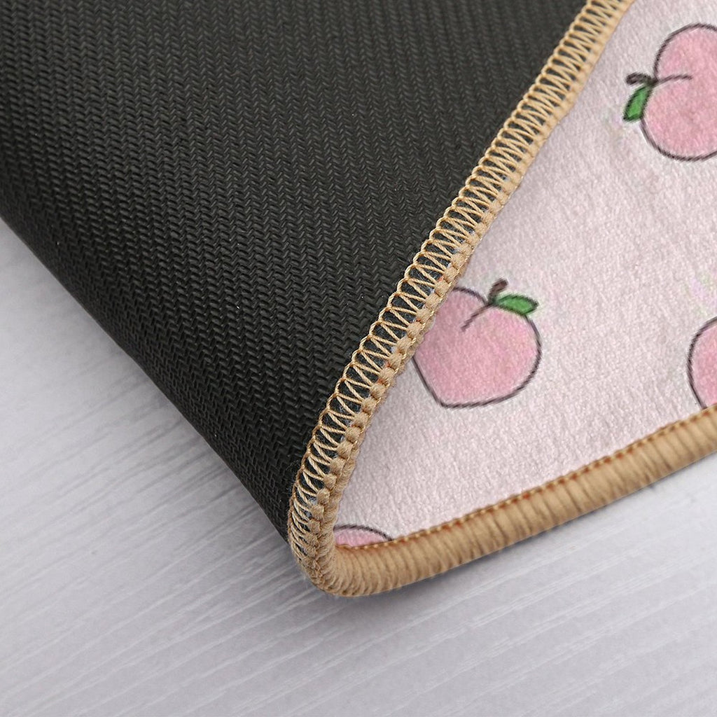 Peach Pattern on Light Pink  Stain-Proof Bath Mat