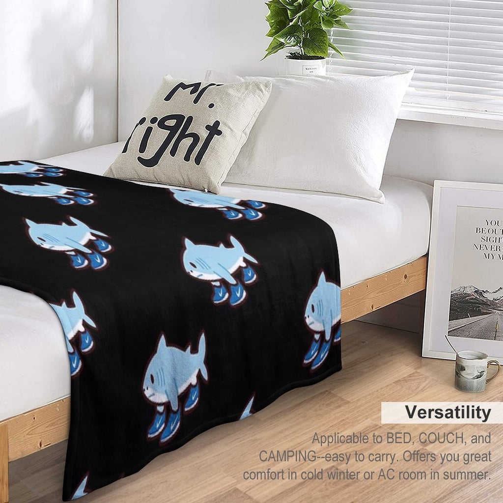Cute Tralalero Tralala (Italian Brainrot) Shrink-resistant Throw Blanket