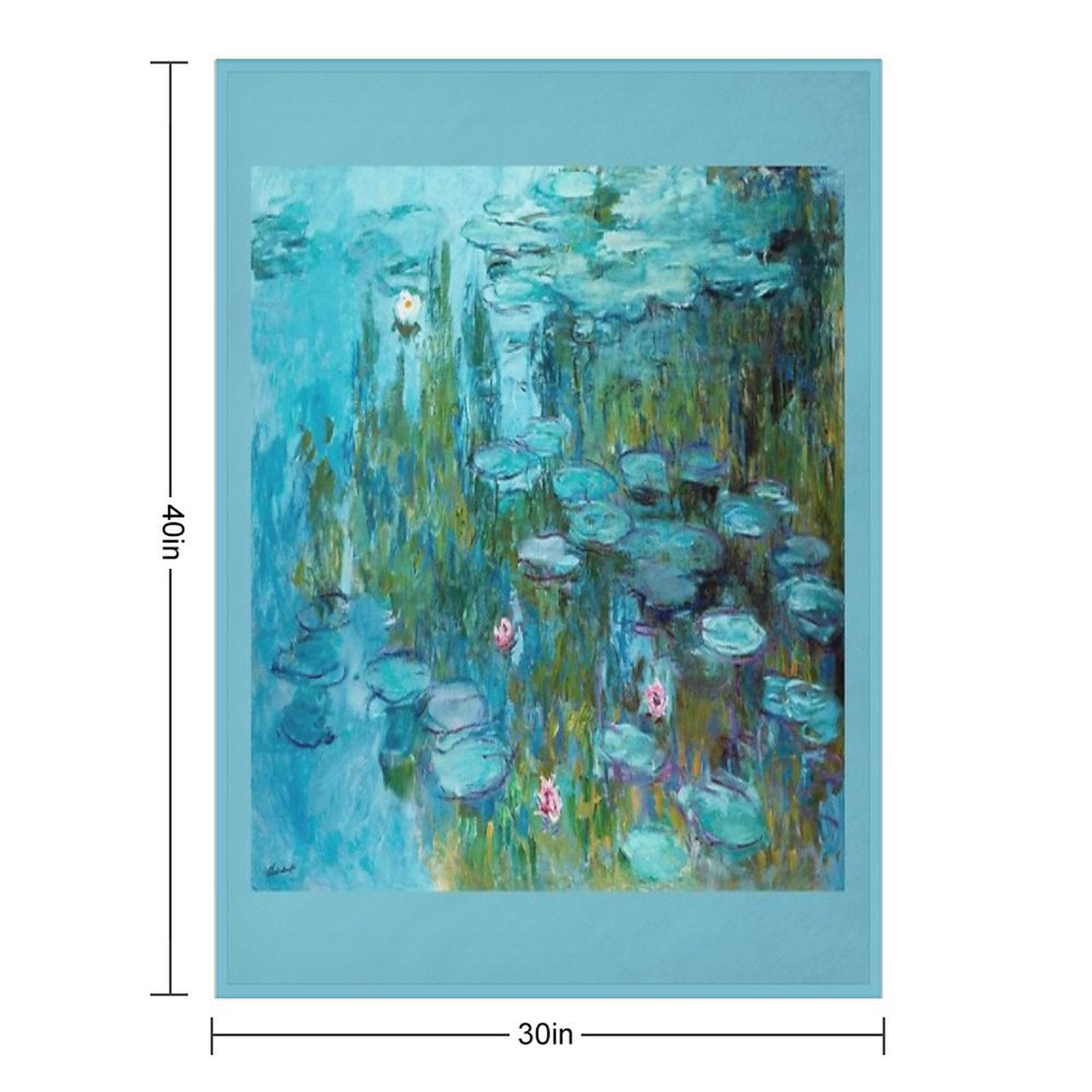Claude Monet - Water Lilies - Nympheas Premium Throw Blanket