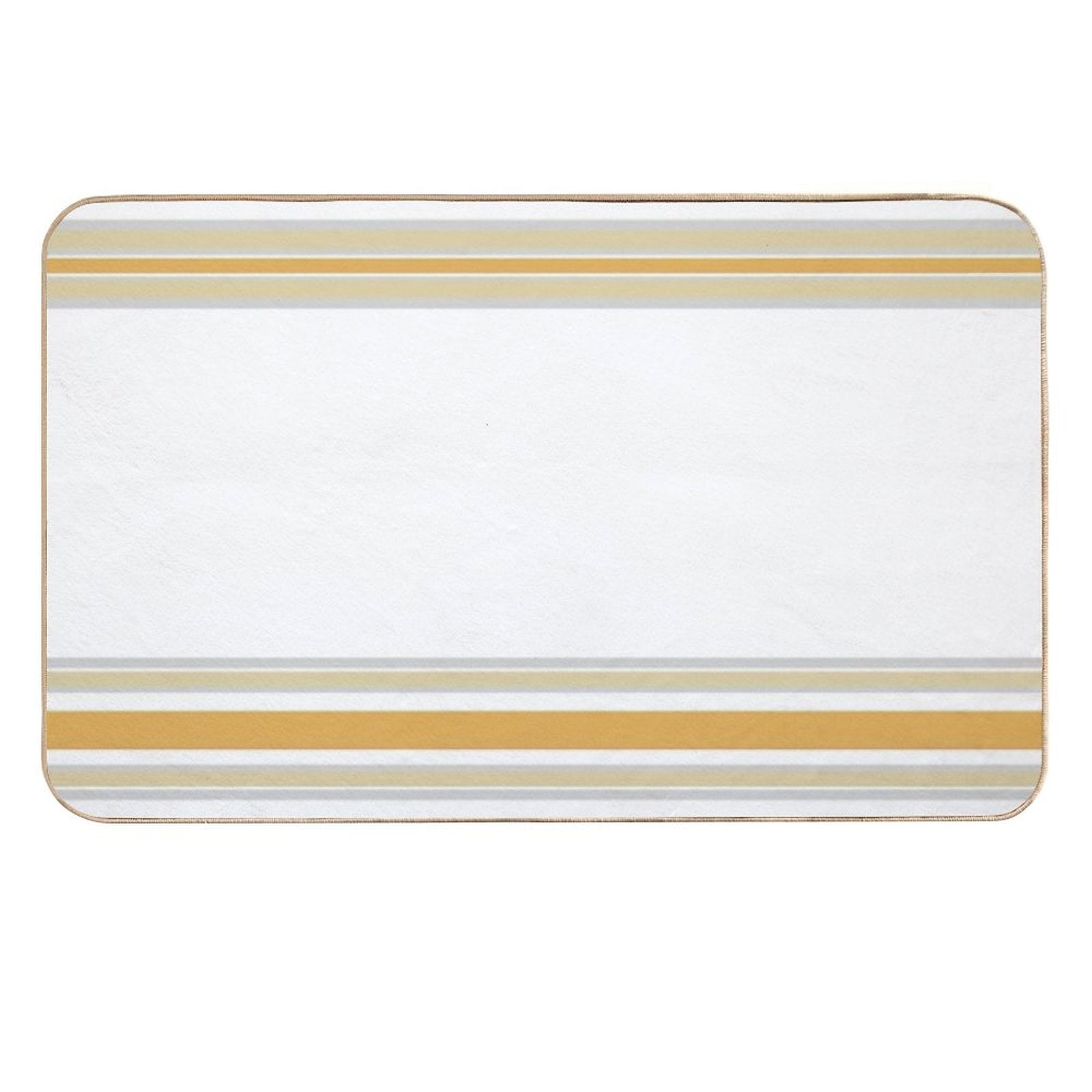 Line Art Neutral Yellow  Pet-Safe Bath Mat