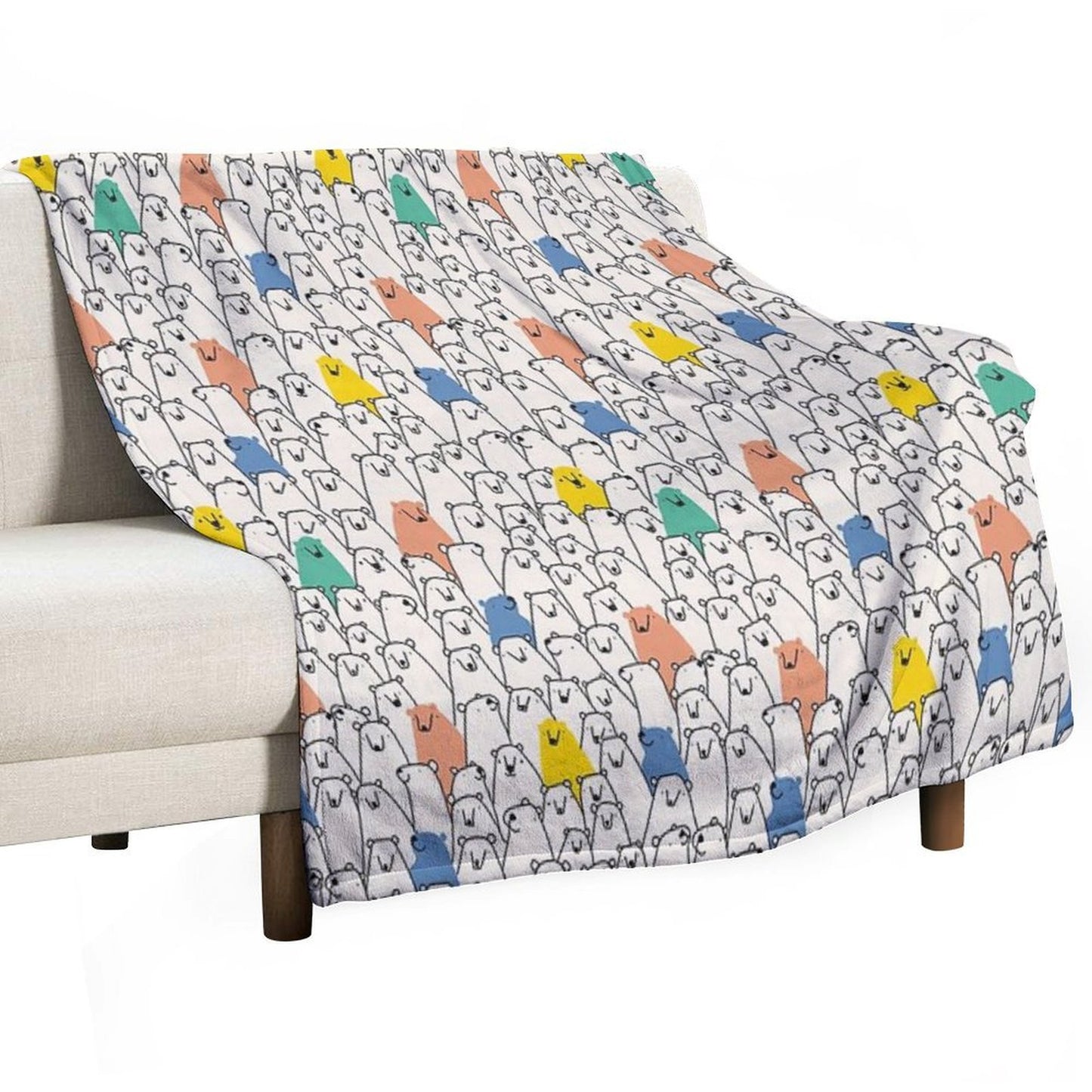 Bears Pattern Gift-ready Throw Blanket