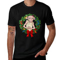 Harry Potter Christmas Dobby Wreath  Polyester Blend T-Shirt