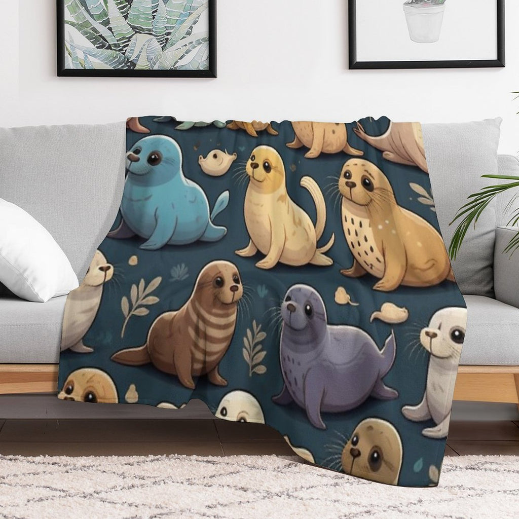 Seals Anti-pilling Throw Blanket