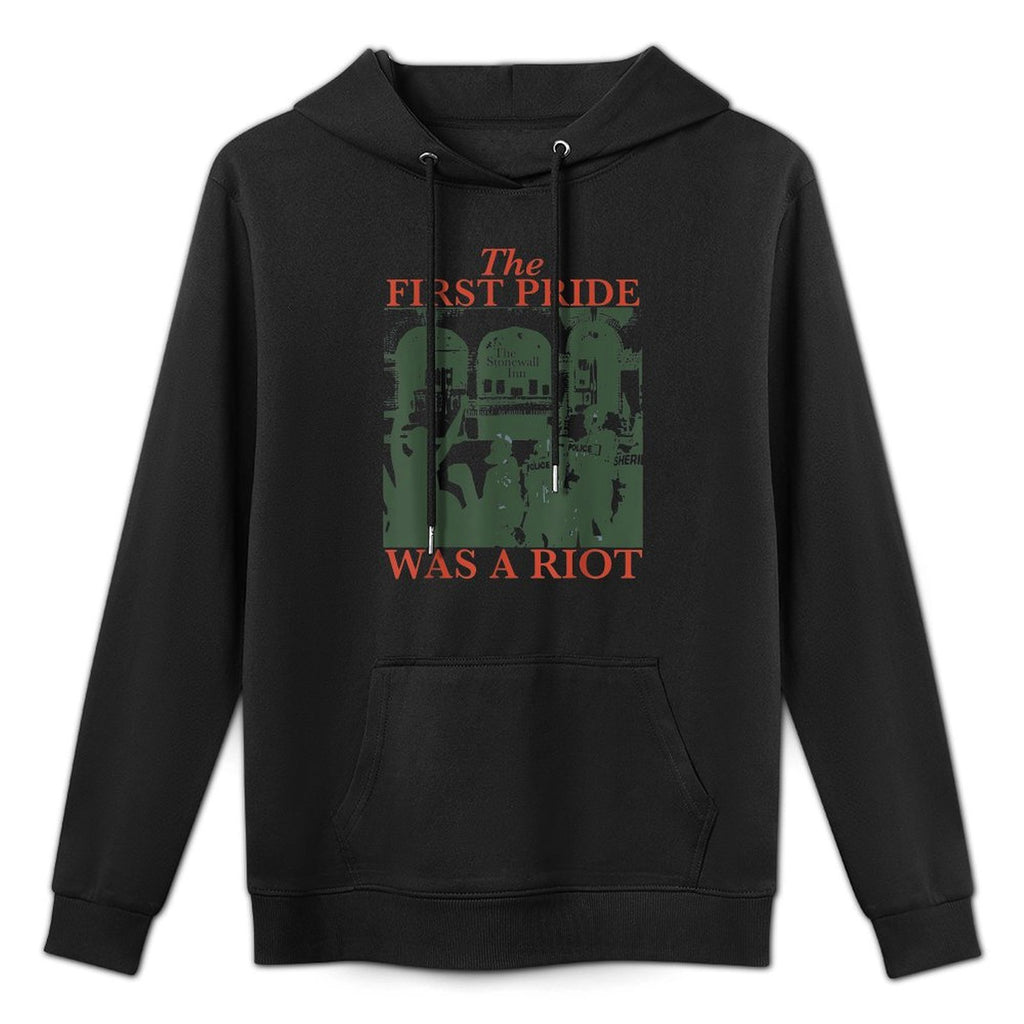 The First Pride Was A Riot, Queer Riot, LGBT Pride Month Medium-Weight Fabric Hoodie