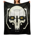 Battletech Atlas Skull Shrink-resistant Throw Blanket