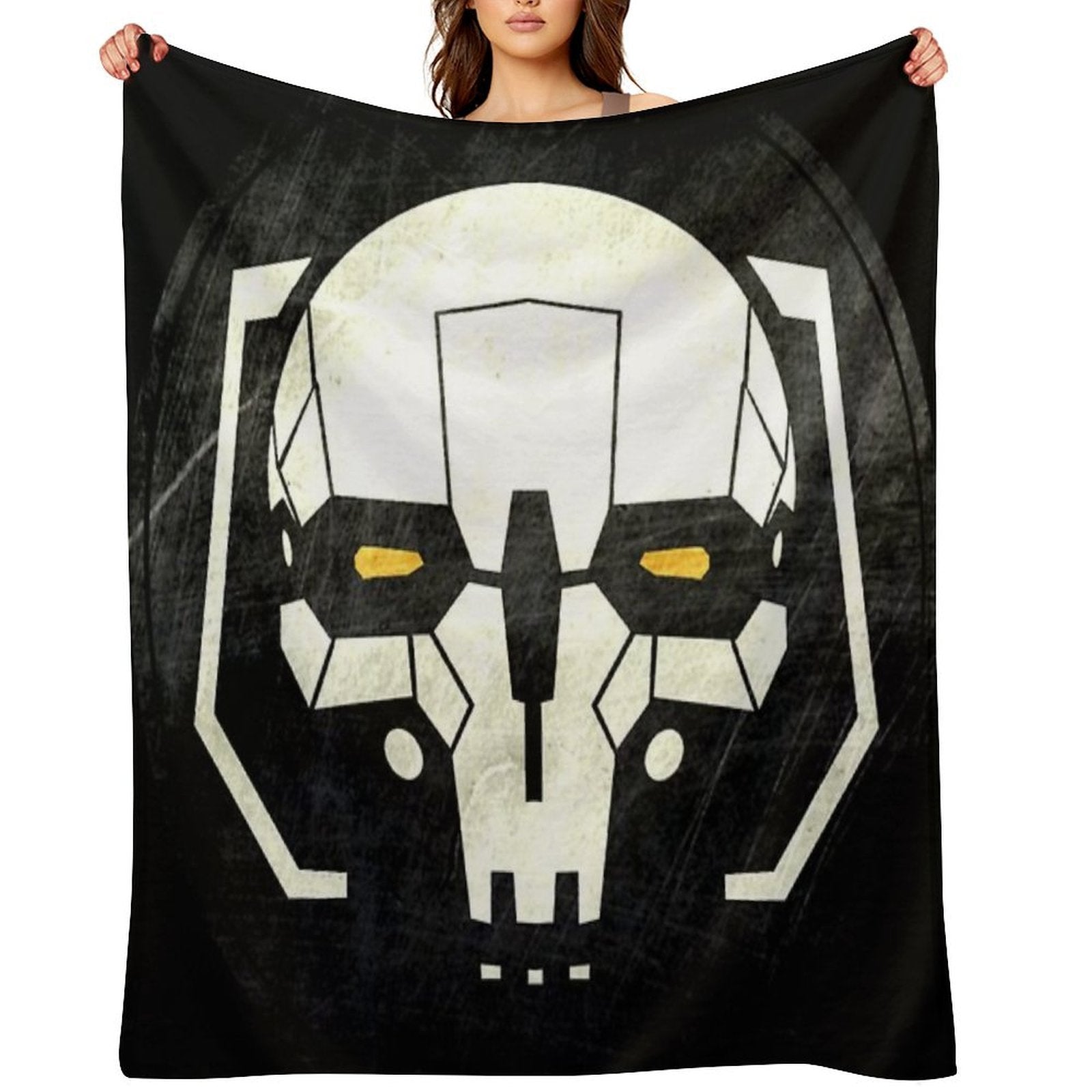 Battletech Atlas Skull Shrink-resistant Throw Blanket