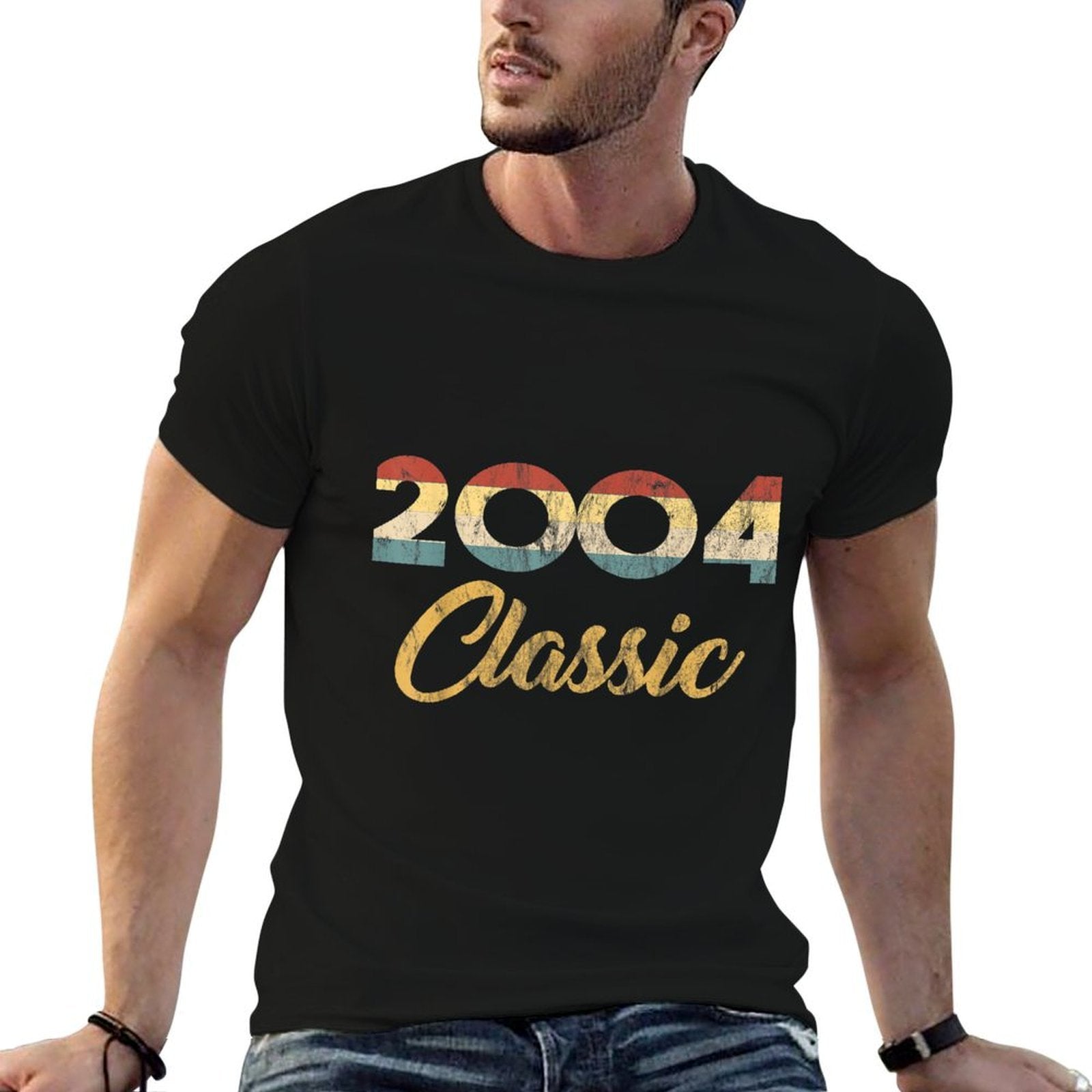 Born In 2004 Classic 00s Celebration Retro 17th Birthday  Odor-resistant T-Shirt