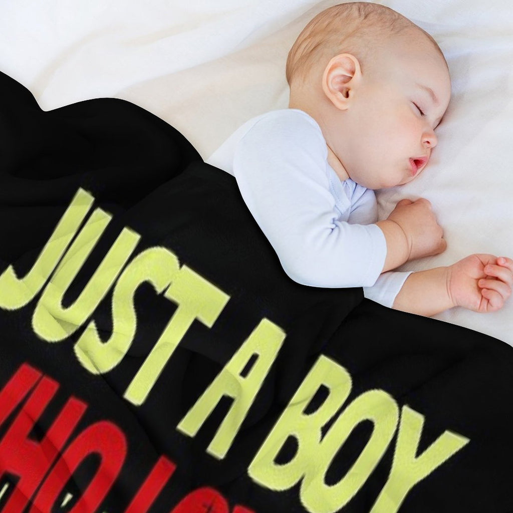 Just A Boy Who Loves Titanic Titanic Ship Lover Boys Kids Easy Care Throw Blanket