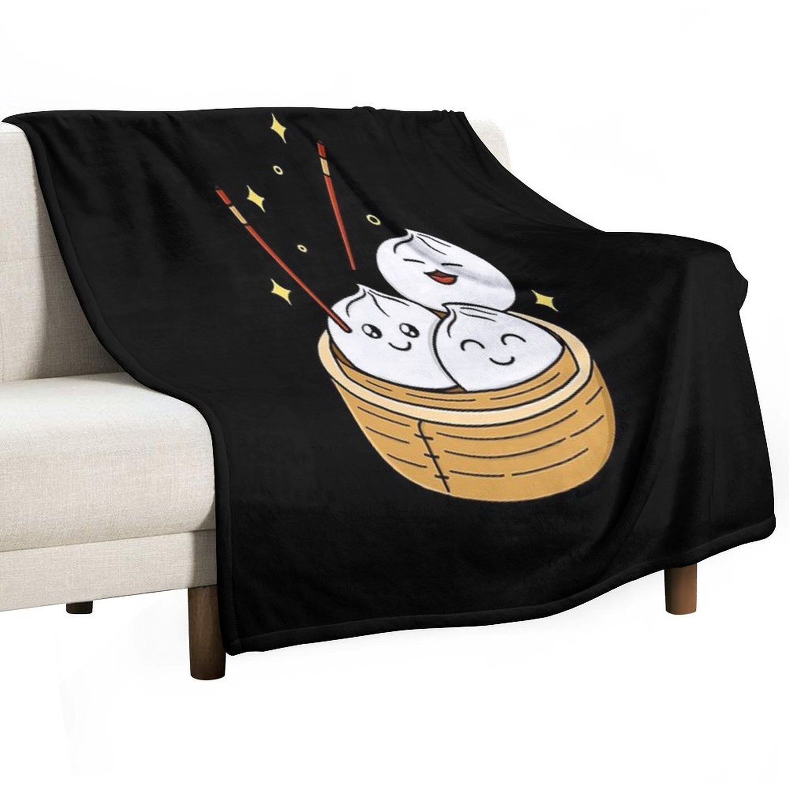 Happy Dumpling Eco-conscious Throw Blanket