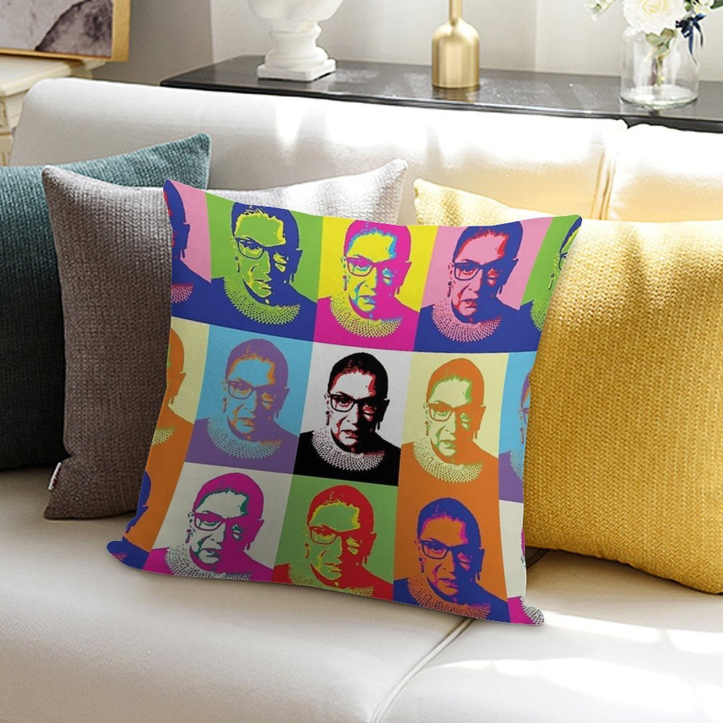 Ruth Bader Ginsburg Soft Washable Throw Pillow