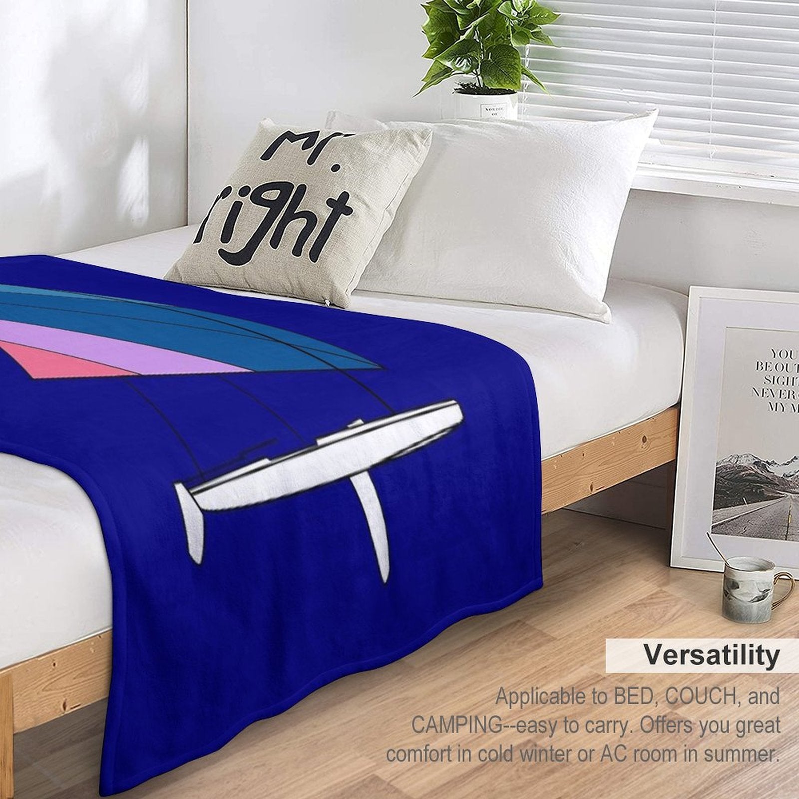 Sunfish Sailboat Multi-functional Throw Blanket
