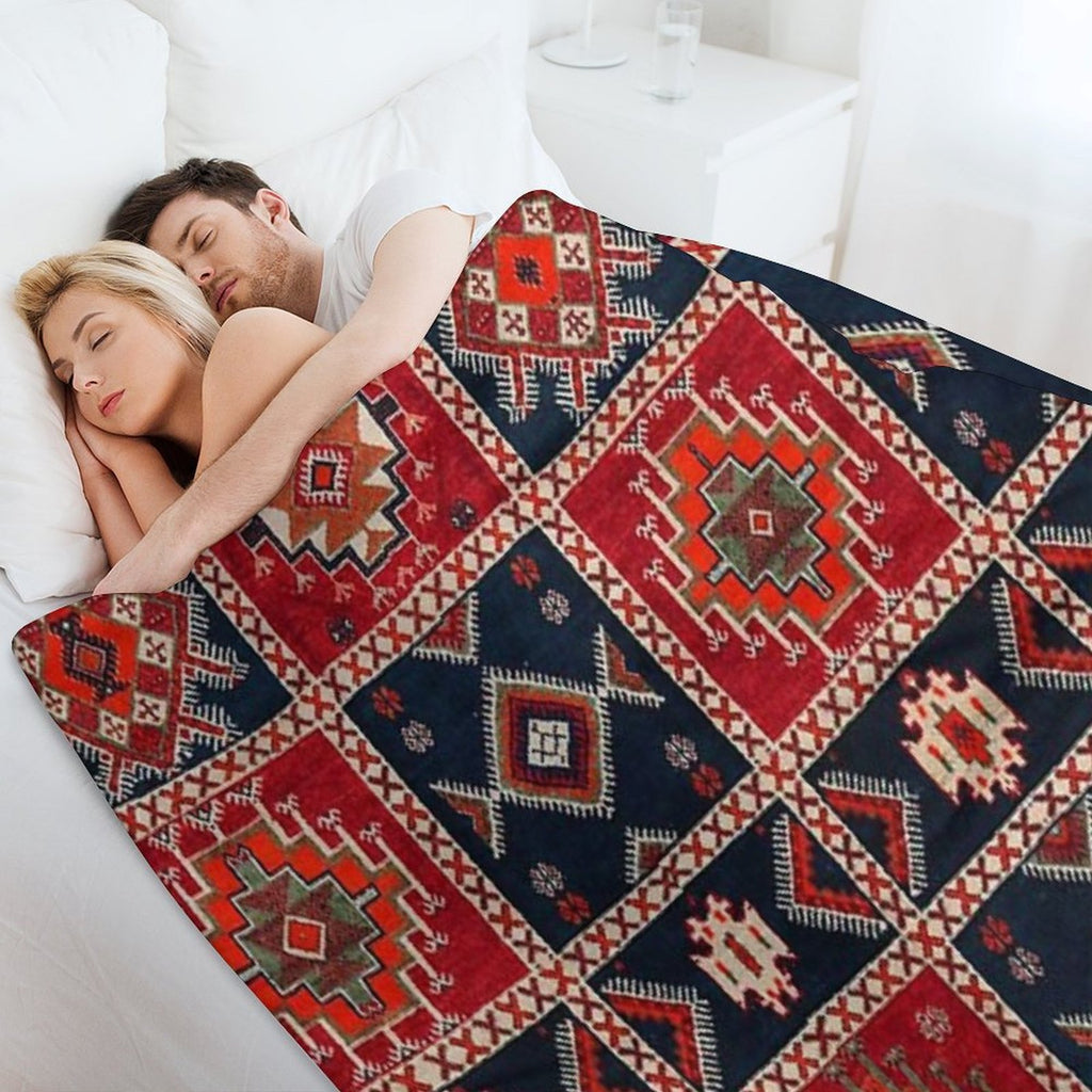Bohemian Artwork Plush Throw Blanket