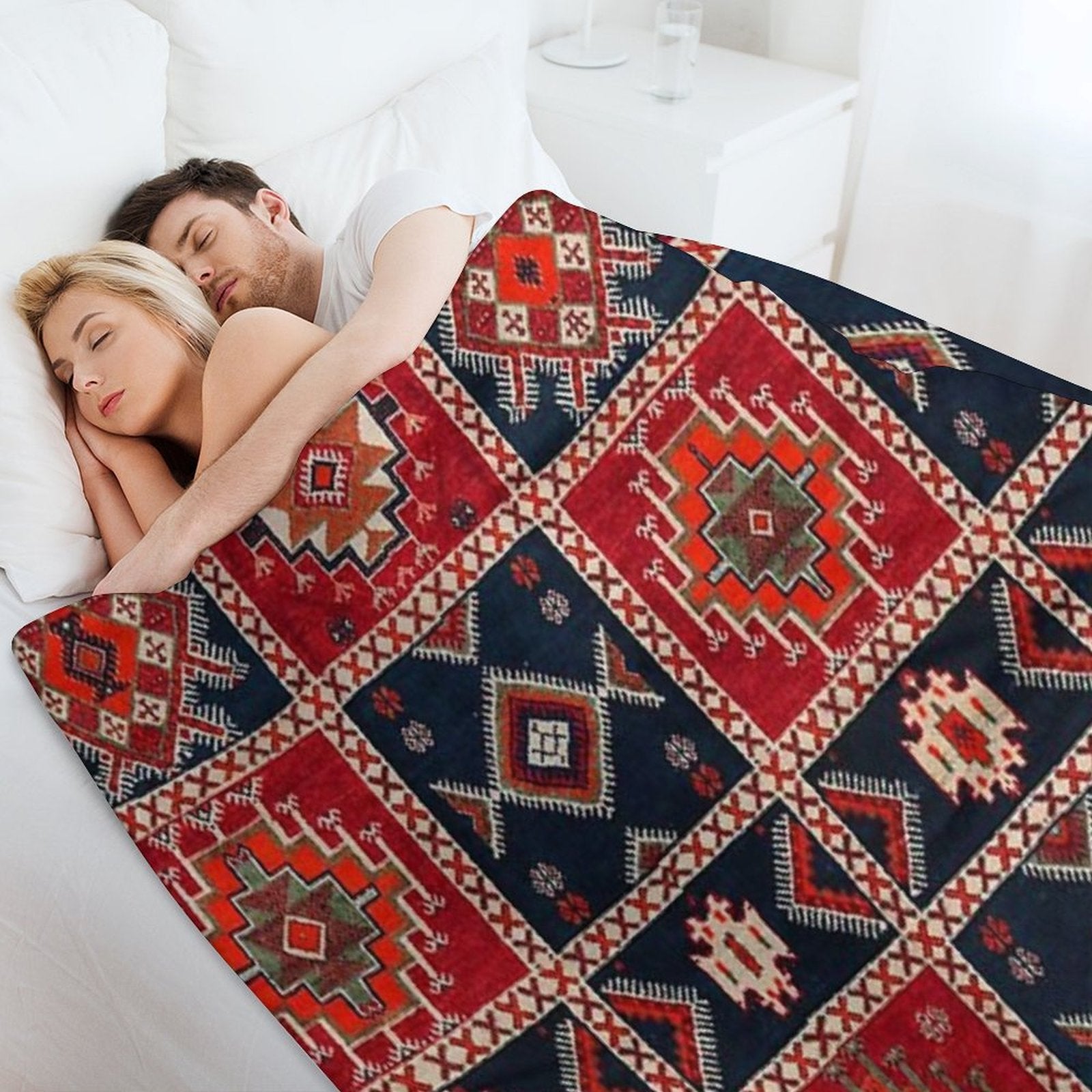 Bohemian Artwork Plush Throw Blanket
