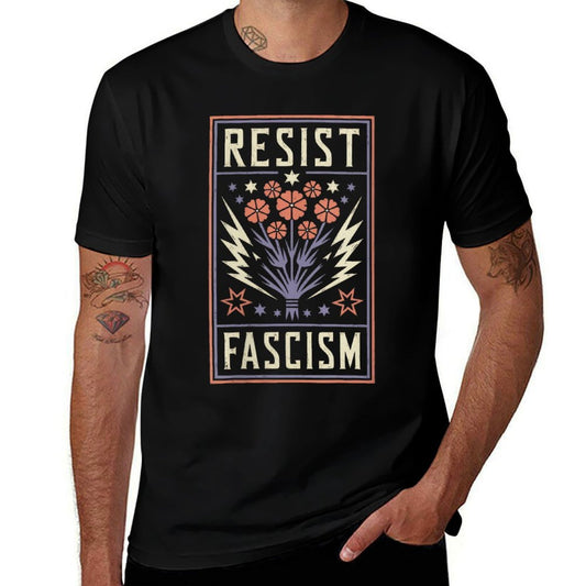 Womens Resist Fascism Protest Trump Anti Trump  Stretchy T-Shirt