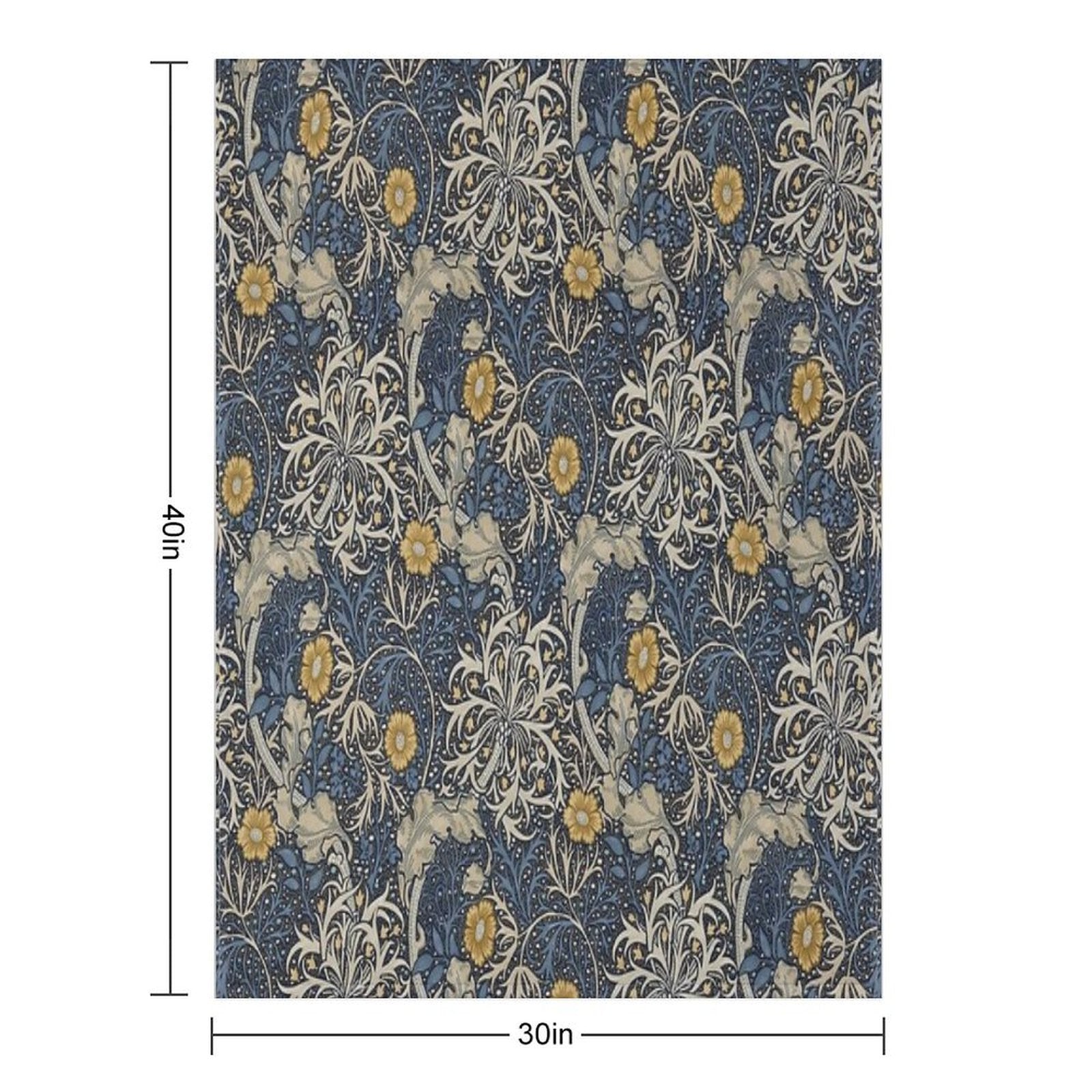 William Morris Seaweed Gift-ready Throw Blanket