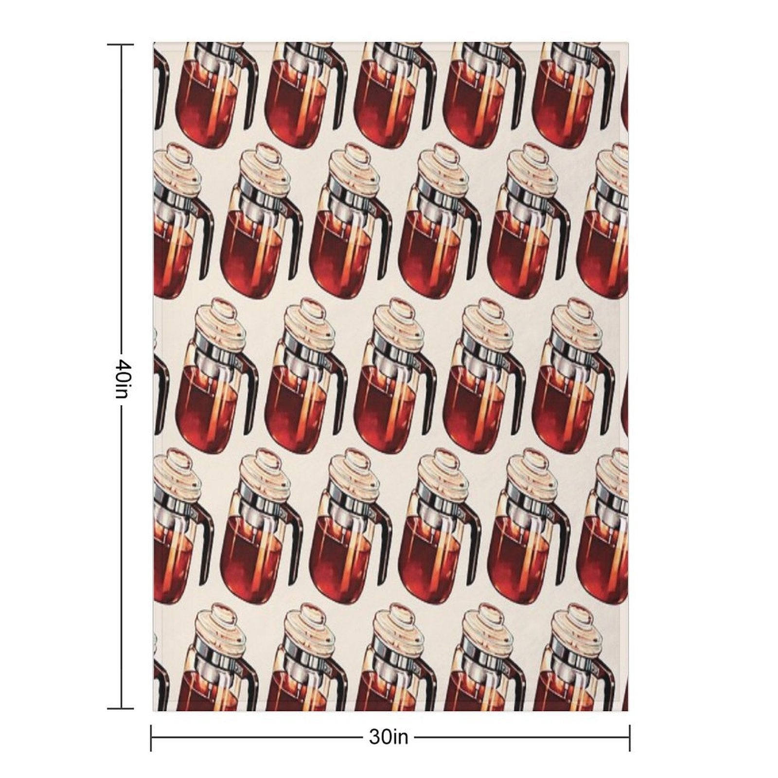 Coffee Percolator Pattern Quick-dry Throw Blanket