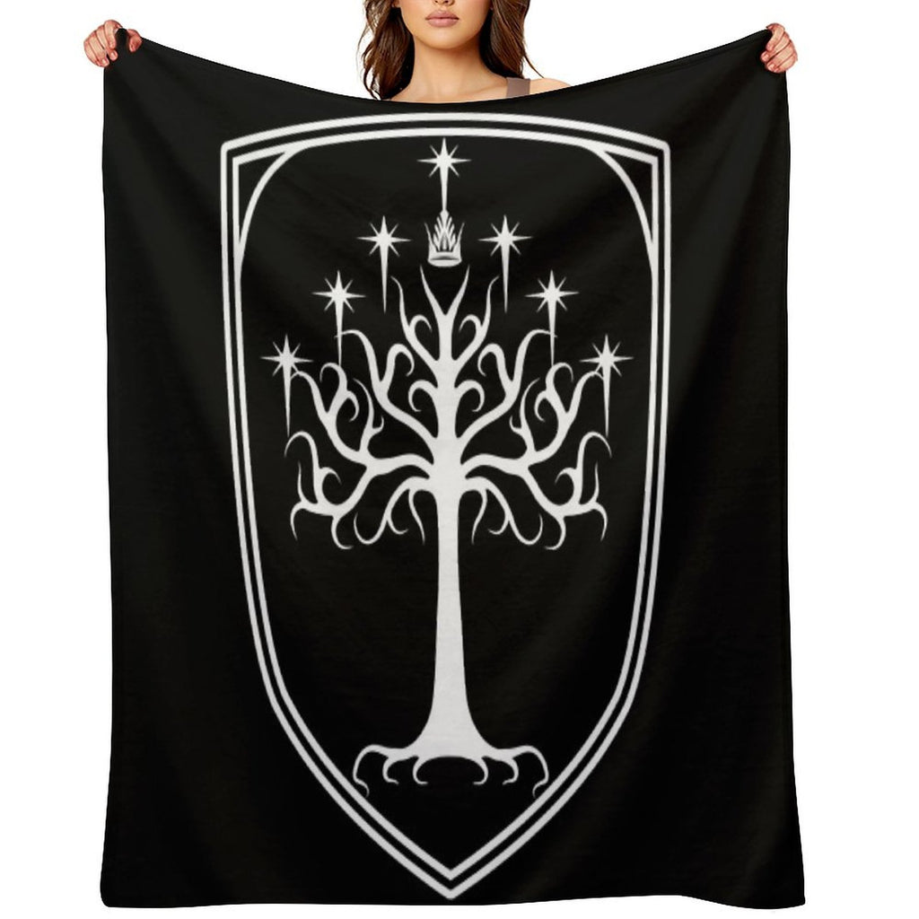 Sigil of Gondor Sustainable Throw Blanket